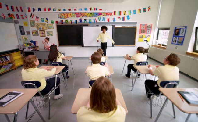 Young Toussaint Classroom Establishing Shot